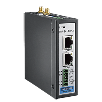 Compact Communication IoT Gateway with WISE-PaaS/EdgeLink, LAN x2, RS-232/485 x2